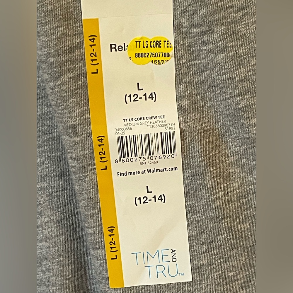 Time and Tru Long Sleeve Tee for Women - Picture 6 of 6